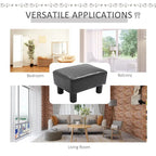 Modern Faux Leather Upholstered Rectangular Ottoman Footrest with Padded Foam Seat and Plastic Legs