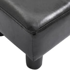 Modern Faux Leather Upholstered Rectangular Ottoman Footrest with Padded Foam Seat and Plastic Legs