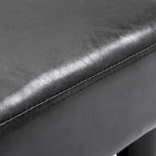 Modern Faux Leather Upholstered Rectangular Ottoman Footrest with Padded Foam Seat and Plastic Legs