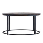 Modern Rustic Farmhouse Reclaimed Wood Round Coffee Table