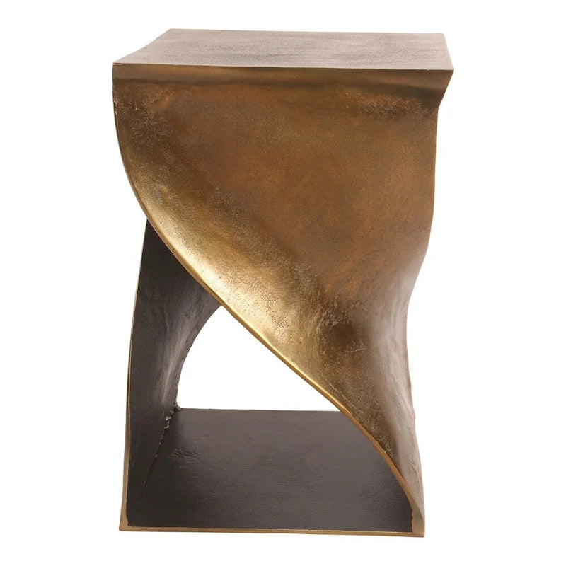 Two Tone Twisted Modern Accent Table
