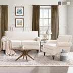 Fabric Armchair and Loveseat Set