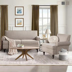 Fabric Armchair and Loveseat Set
