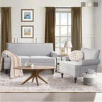 Fabric Armchair and Loveseat Set