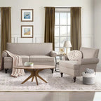 Fabric Armchair and Loveseat Set