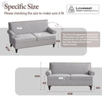 Fabric Armchair and Loveseat Set