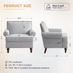 Fabric Armchair and Loveseat Set