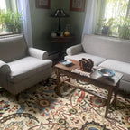 Fabric Armchair and Loveseat Set