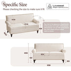 Fabric Armchair and Loveseat Set