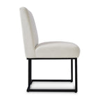 Dining Chair with Black Metal Legs (Set of 2)