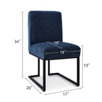 Dining Chair with Black Metal Legs (Set of 2)