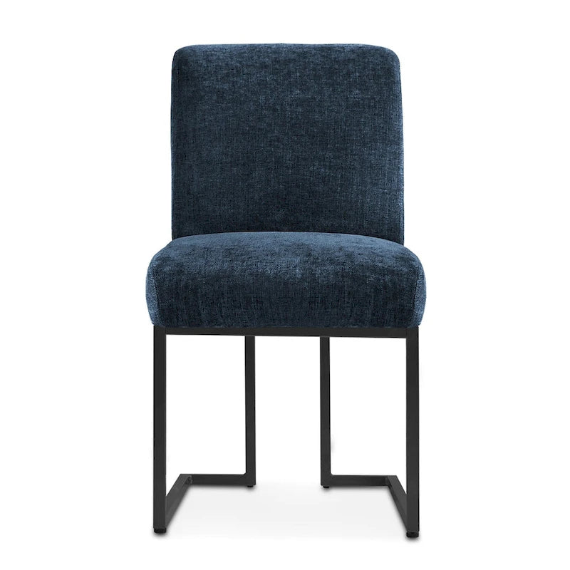 Dining Chair with Black Metal Legs (Set of 2)