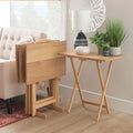 4-piece Plank-Style Tray Tables