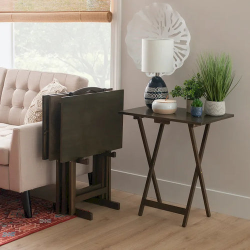 4-piece Plank-Style Tray Tables