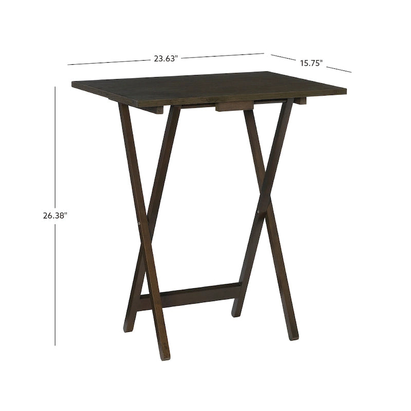 4-piece Plank-Style Tray Tables