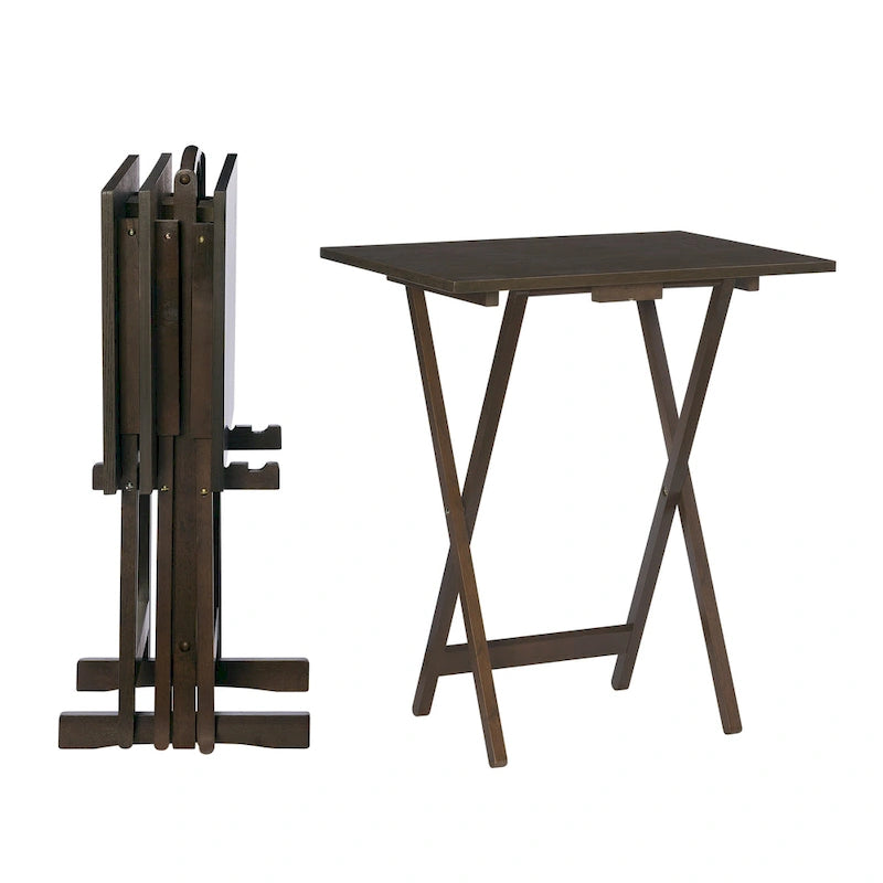 4-piece Plank-Style Tray Tables