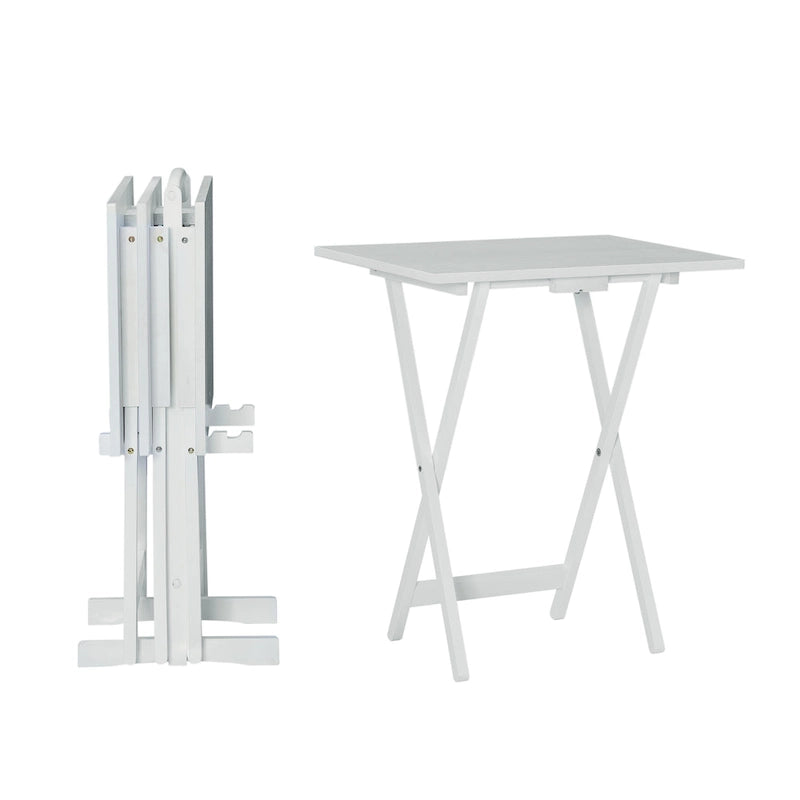 4-piece Plank-Style Tray Tables