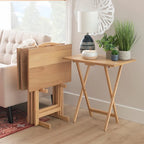 4-piece Plank-Style Tray Tables