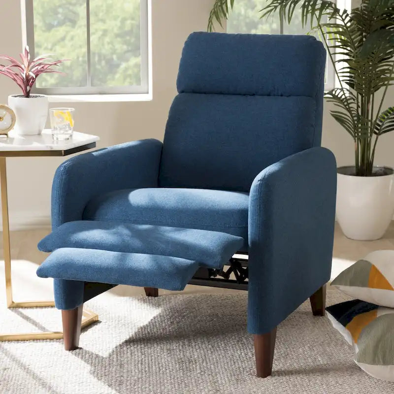 Mid-Century Fabric Recliner