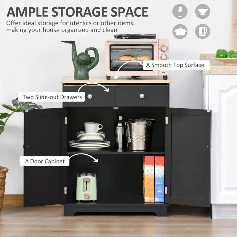 Sideboard Buffet Cabinet Kitchen Storage Cabinet - 15.75D X 26.75W X 33.5H