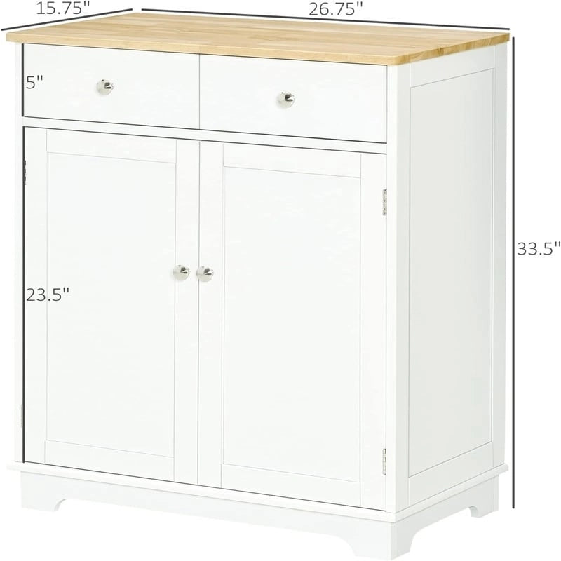 Sideboard Buffet Cabinet Kitchen Storage Cabinet - 15.75D X 26.75W X 33.5H
