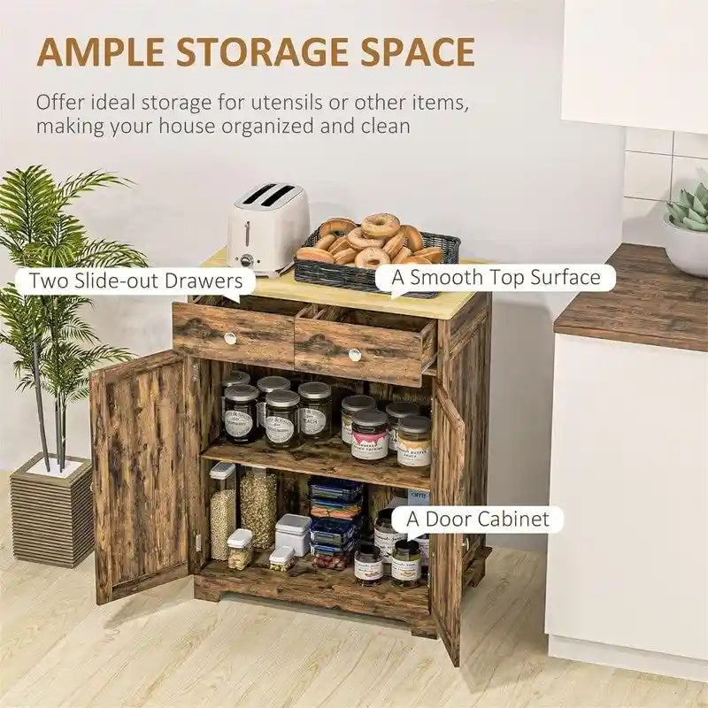 Sideboard Buffet Cabinet Kitchen Storage Cabinet - 15.75D X 26.75W X 33.5H