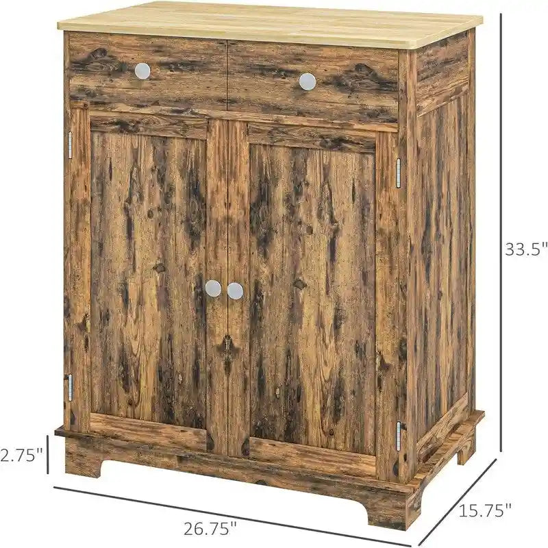 Sideboard Buffet Cabinet Kitchen Storage Cabinet - 15.75D X 26.75W X 33.5H