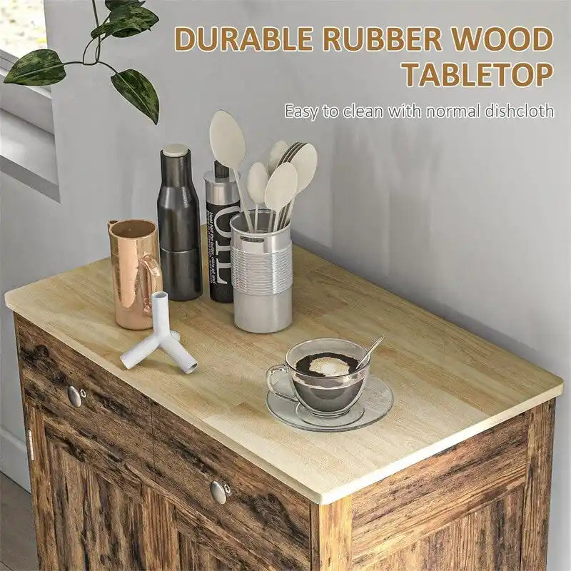 Sideboard Buffet Cabinet Kitchen Storage Cabinet - 15.75D X 26.75W X 33.5H