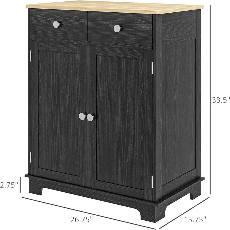 Sideboard Buffet Cabinet Kitchen Storage Cabinet - 15.75D X 26.75W X 33.5H