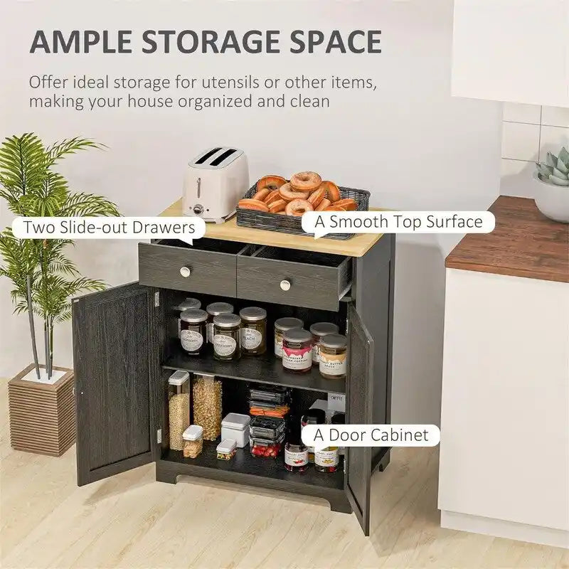 Sideboard Buffet Cabinet Kitchen Storage Cabinet - 15.75D X 26.75W X 33.5H