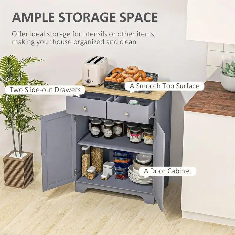Sideboard Buffet Cabinet Kitchen Storage Cabinet - 15.75D X 26.75W X 33.5H