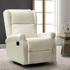 Contemporary Faux Leather Swivel Nursery Chair with Metal Base