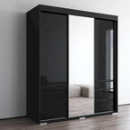 3-door Modern 71-inch Wardrobe with Mirror