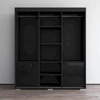 3-door Modern 71-inch Wardrobe with Mirror