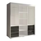 3-door Modern 71-inch Wardrobe with Mirror