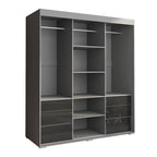 3-door Modern 71-inch Wardrobe with Mirror