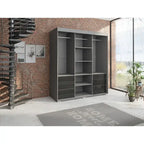 3-door Modern 71-inch Wardrobe with Mirror