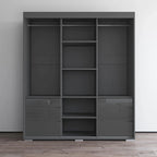 3-door Modern 71-inch Wardrobe with Mirror