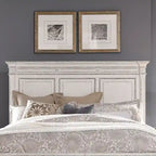 Abbey Park Weathered Brown & Antique White Queen Panel Headboard
