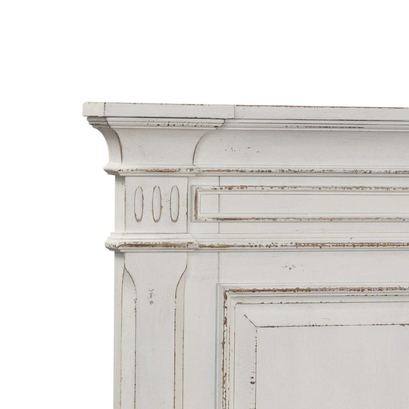 Abbey Park Weathered Brown & Antique White Queen Panel Headboard