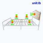 Platform Bed with Buckle-Shaped Backrest and Four Storage Drawers