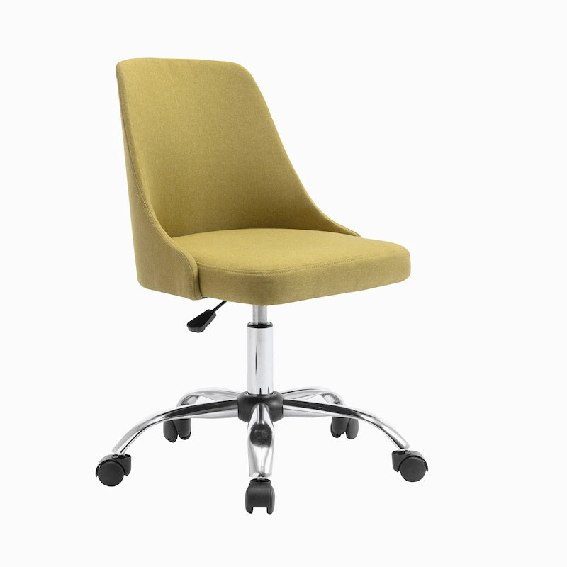 Fabric Upholstered Office Chair with Chrome Base