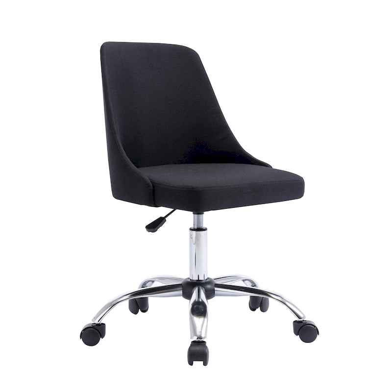 Fabric Upholstered Office Chair with Chrome Base