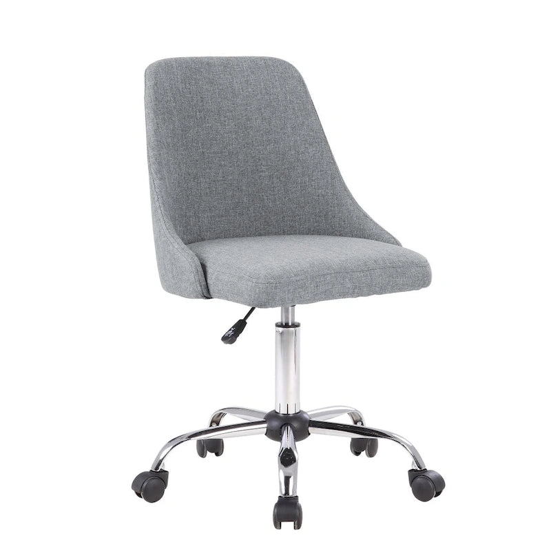 Fabric Upholstered Office Chair with Chrome Base