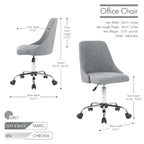 Fabric Upholstered Office Chair with Chrome Base