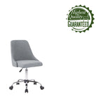 Fabric Upholstered Office Chair with Chrome Base