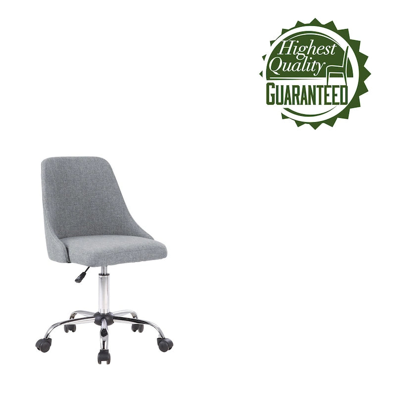 Fabric Upholstered Office Chair with Chrome Base
