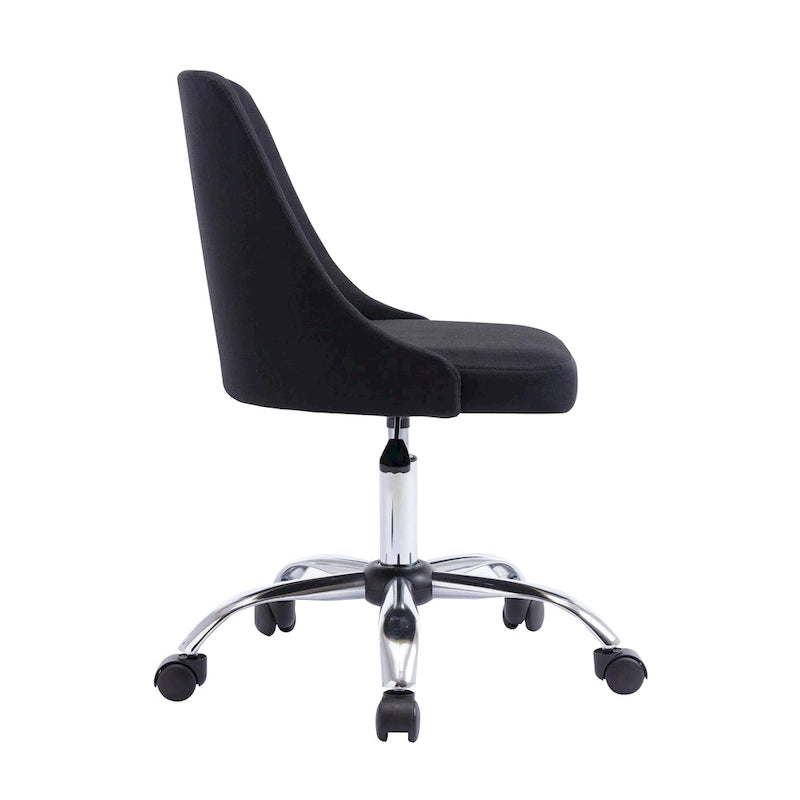 Fabric Upholstered Office Chair with Chrome Base