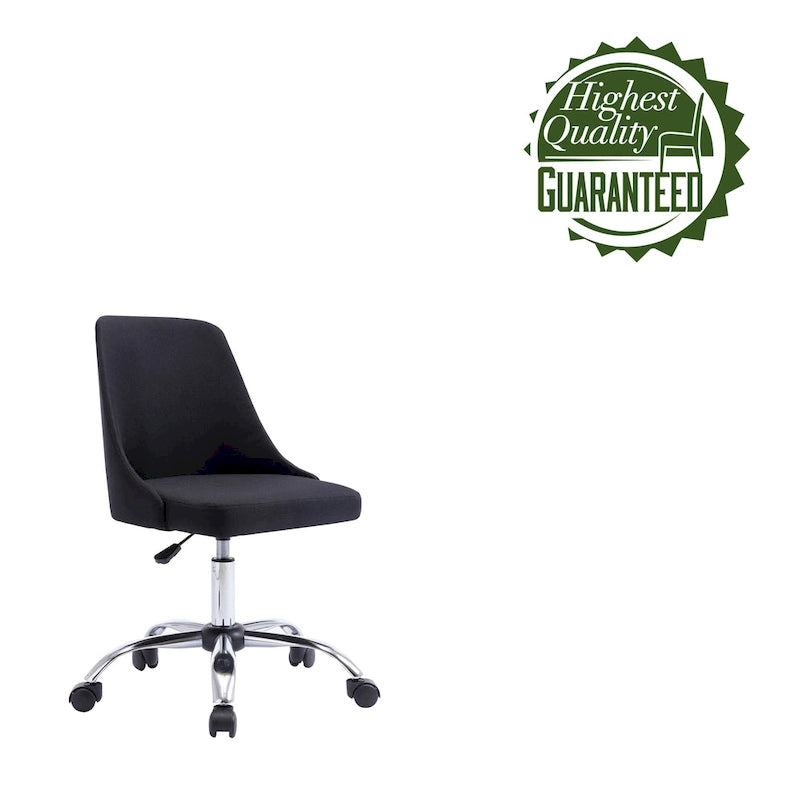 Fabric Upholstered Office Chair with Chrome Base