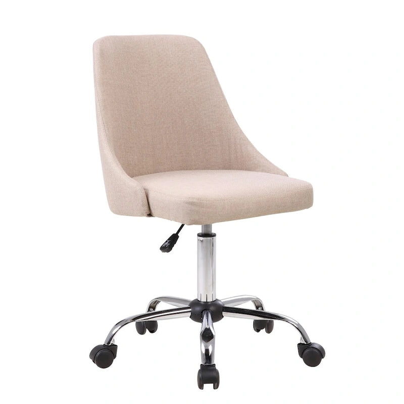 Fabric Upholstered Office Chair with Chrome Base